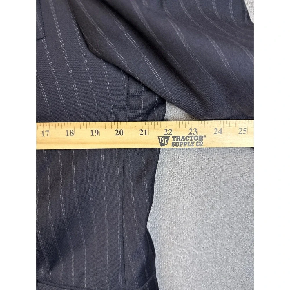 Hickey Freeman Madison Pinstripe Wool Blazer Loro Piana 43R Super 150s Tasmanian